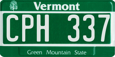 VT license plate CPH337
