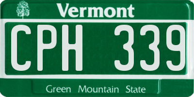 VT license plate CPH339