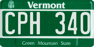 VT license plate CPH340
