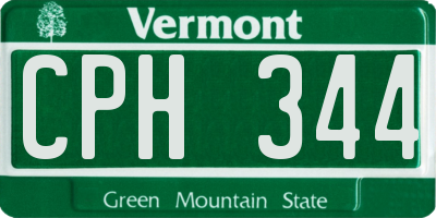 VT license plate CPH344
