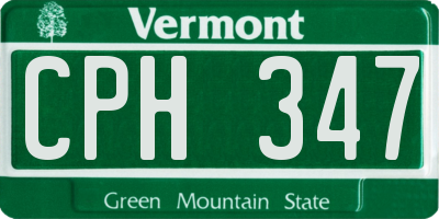 VT license plate CPH347