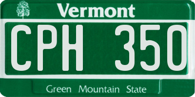 VT license plate CPH350