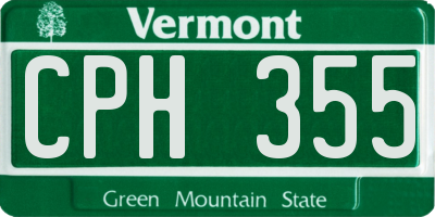 VT license plate CPH355