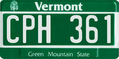 VT license plate CPH361