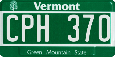 VT license plate CPH370