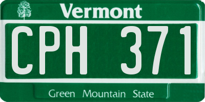 VT license plate CPH371