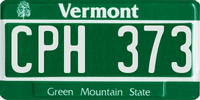 VT license plate CPH373