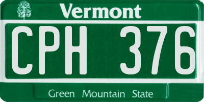 VT license plate CPH376