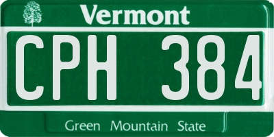 VT license plate CPH384