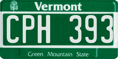 VT license plate CPH393