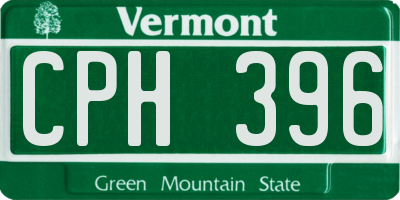 VT license plate CPH396