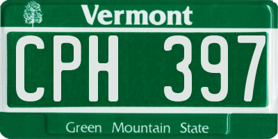 VT license plate CPH397