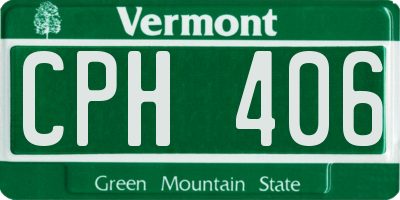 VT license plate CPH406