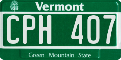 VT license plate CPH407