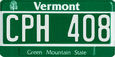 VT license plate CPH408