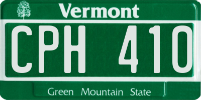 VT license plate CPH410