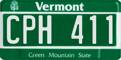VT license plate CPH411