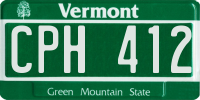 VT license plate CPH412