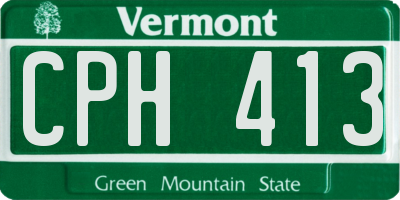 VT license plate CPH413