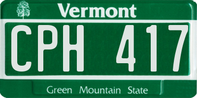 VT license plate CPH417
