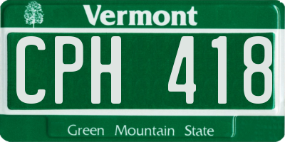 VT license plate CPH418