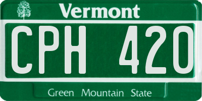 VT license plate CPH420