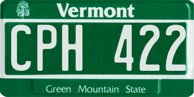 VT license plate CPH422