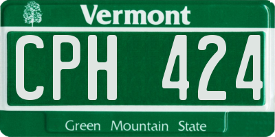 VT license plate CPH424