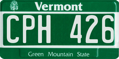 VT license plate CPH426
