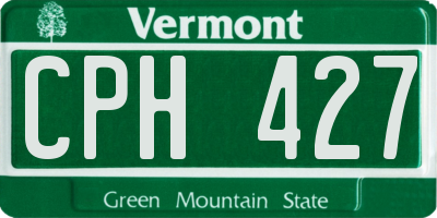 VT license plate CPH427