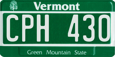 VT license plate CPH430