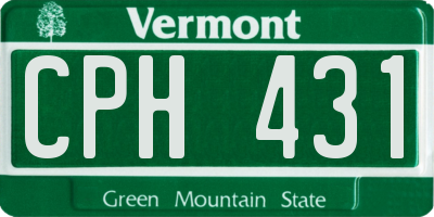 VT license plate CPH431