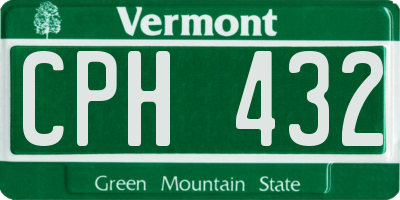 VT license plate CPH432