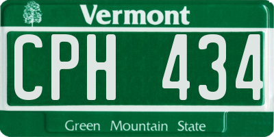 VT license plate CPH434