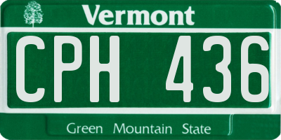 VT license plate CPH436