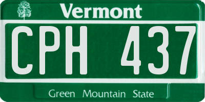 VT license plate CPH437