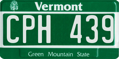 VT license plate CPH439