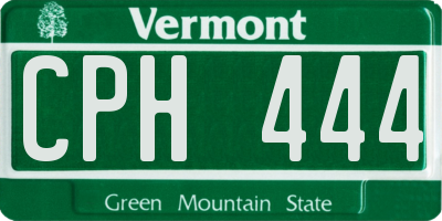 VT license plate CPH444