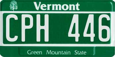 VT license plate CPH446