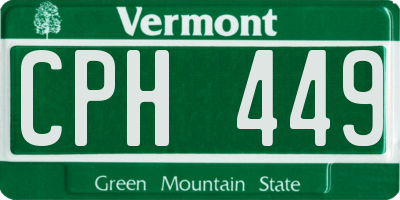 VT license plate CPH449