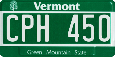 VT license plate CPH450
