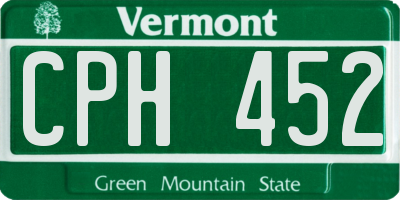 VT license plate CPH452