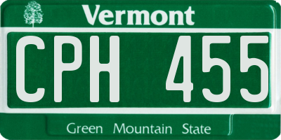 VT license plate CPH455