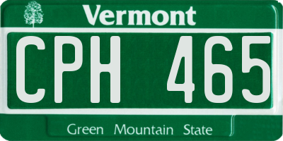 VT license plate CPH465