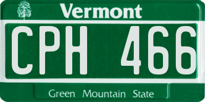 VT license plate CPH466