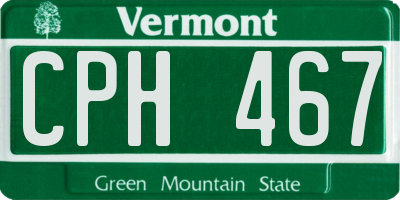 VT license plate CPH467
