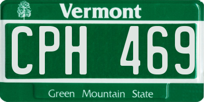 VT license plate CPH469
