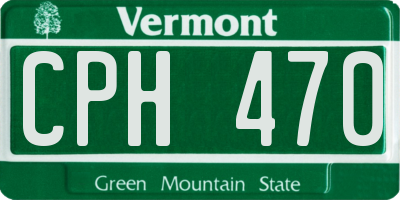 VT license plate CPH470
