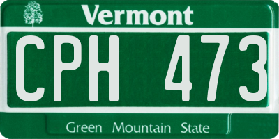 VT license plate CPH473