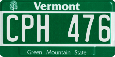 VT license plate CPH476